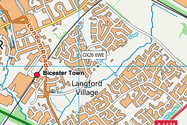 OX26 6WE map - OS VectorMap District (Ordnance Survey)