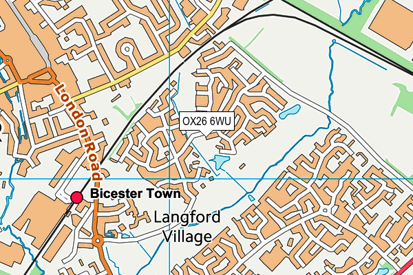 OX26 6WU map - OS VectorMap District (Ordnance Survey)