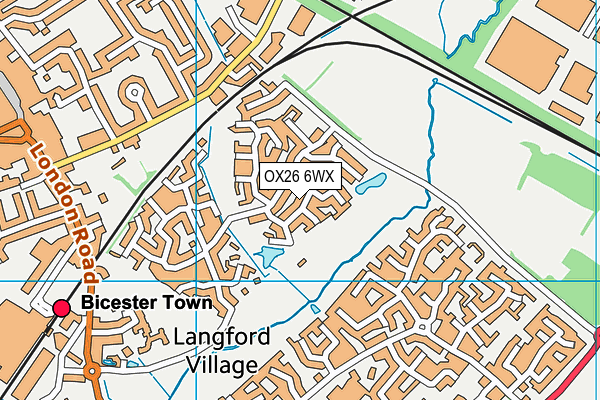 OX26 6WX map - OS VectorMap District (Ordnance Survey)