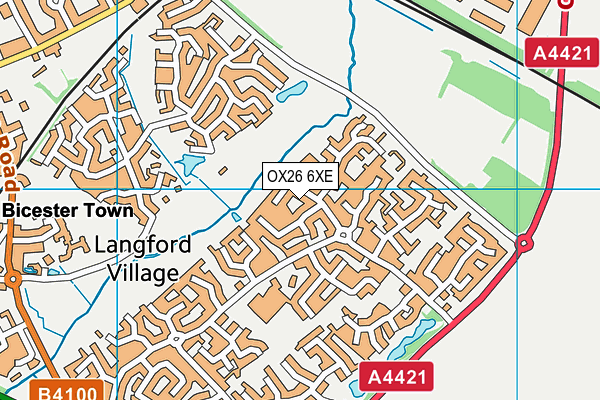 OX26 6XE map - OS VectorMap District (Ordnance Survey)