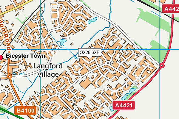 OX26 6XF map - OS VectorMap District (Ordnance Survey)