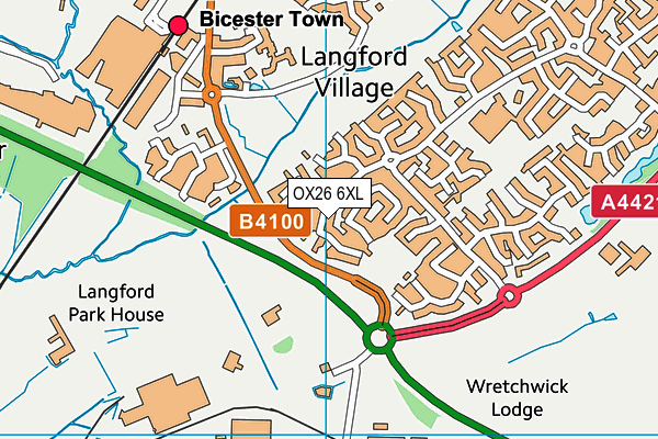 OX26 6XL map - OS VectorMap District (Ordnance Survey)