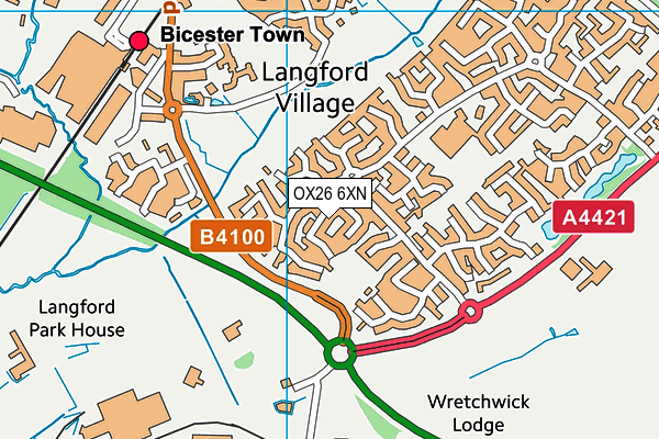 OX26 6XN map - OS VectorMap District (Ordnance Survey)