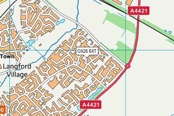 OX26 6XT map - OS VectorMap District (Ordnance Survey)