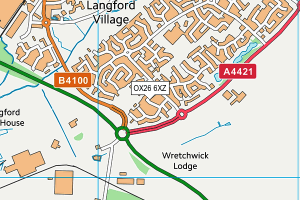 OX26 6XZ map - OS VectorMap District (Ordnance Survey)