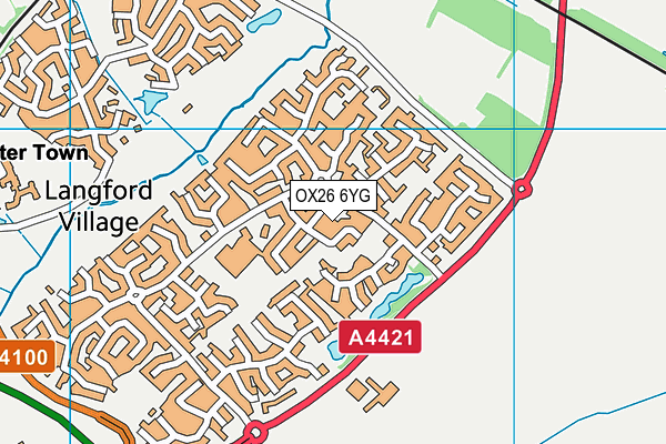 OX26 6YG map - OS VectorMap District (Ordnance Survey)