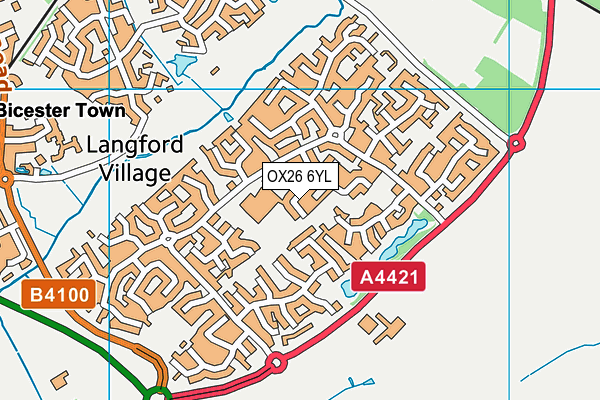 OX26 6YL map - OS VectorMap District (Ordnance Survey)