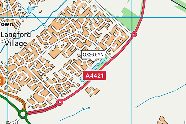 OX26 6YN map - OS VectorMap District (Ordnance Survey)