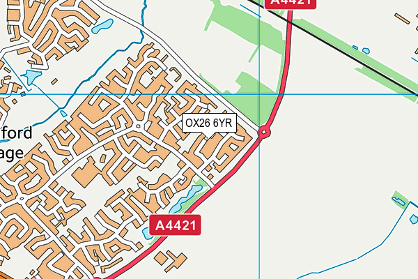 OX26 6YR map - OS VectorMap District (Ordnance Survey)