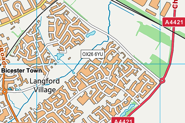 OX26 6YU map - OS VectorMap District (Ordnance Survey)