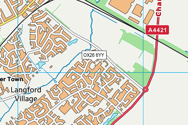 OX26 6YY map - OS VectorMap District (Ordnance Survey)