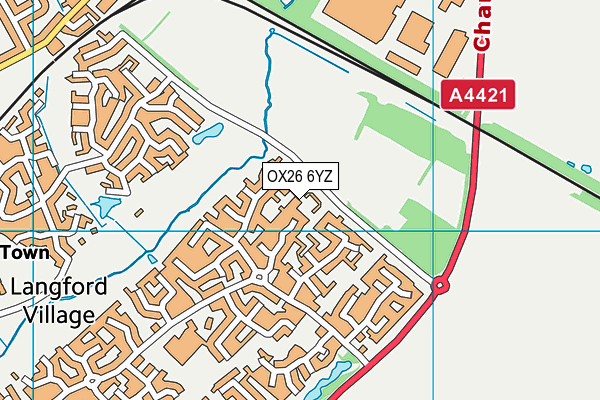 OX26 6YZ map - OS VectorMap District (Ordnance Survey)
