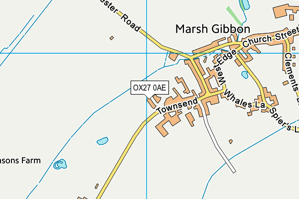 OX27 0AE map - OS VectorMap District (Ordnance Survey)