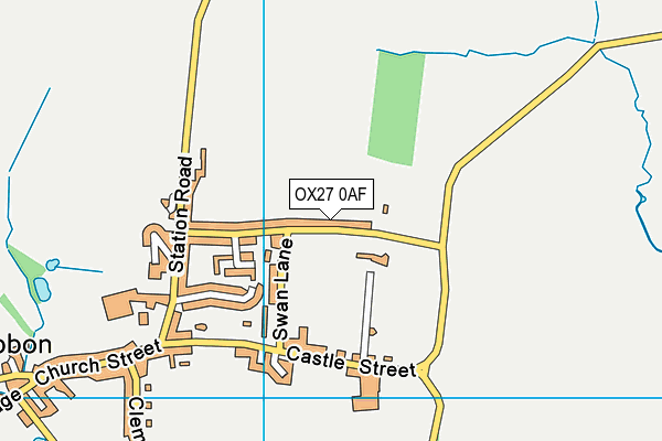 OX27 0AF map - OS VectorMap District (Ordnance Survey)