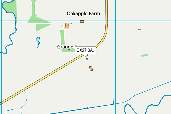 OX27 0AJ map - OS VectorMap District (Ordnance Survey)