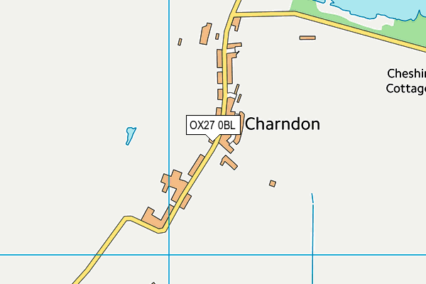 Charndon Community Centre map (OX27 0BL) - OS VectorMap District (Ordnance Survey)