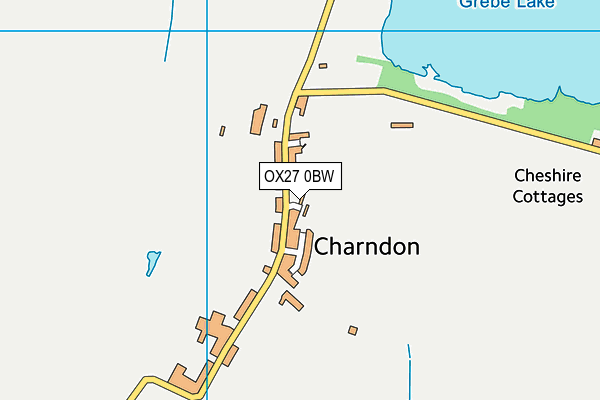 OX27 0BW map - OS VectorMap District (Ordnance Survey)