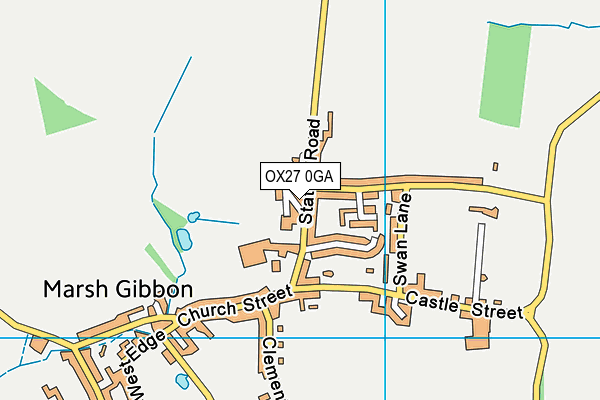 OX27 0GA map - OS VectorMap District (Ordnance Survey)