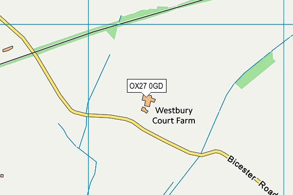 OX27 0GD map - OS VectorMap District (Ordnance Survey)