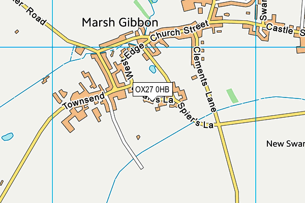 OX27 0HB map - OS VectorMap District (Ordnance Survey)