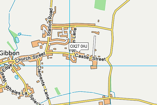 OX27 0HJ map - OS VectorMap District (Ordnance Survey)