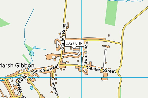 OX27 0HR map - OS VectorMap District (Ordnance Survey)