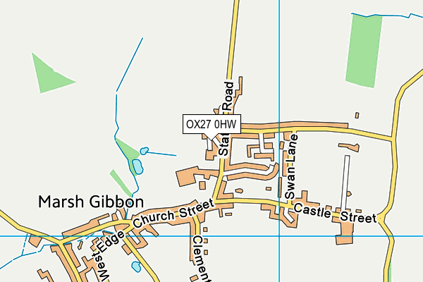 OX27 0HW map - OS VectorMap District (Ordnance Survey)