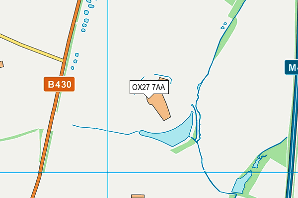 OX27 7AA map - OS VectorMap District (Ordnance Survey)