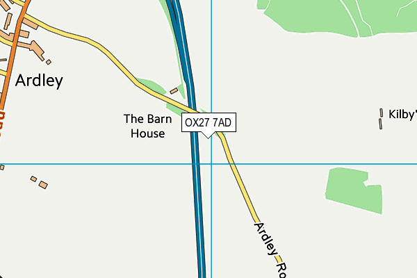 OX27 7AD map - OS VectorMap District (Ordnance Survey)