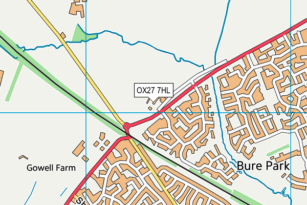 OX27 7HL map - OS VectorMap District (Ordnance Survey)