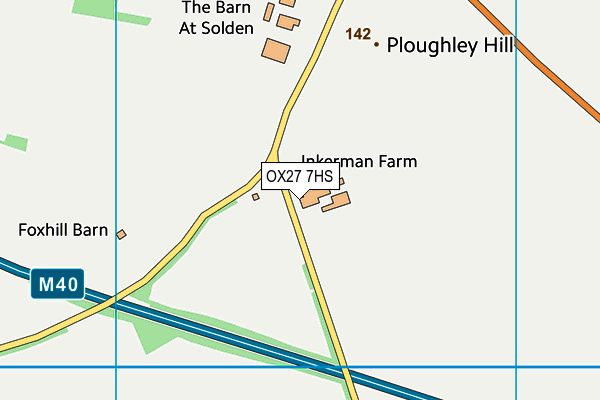 OX27 7HS map - OS VectorMap District (Ordnance Survey)