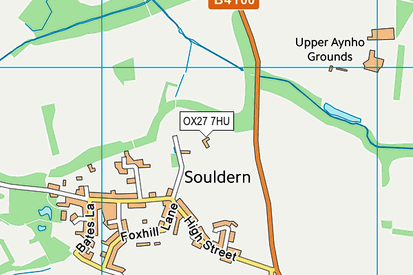 OX27 7HU map - OS VectorMap District (Ordnance Survey)