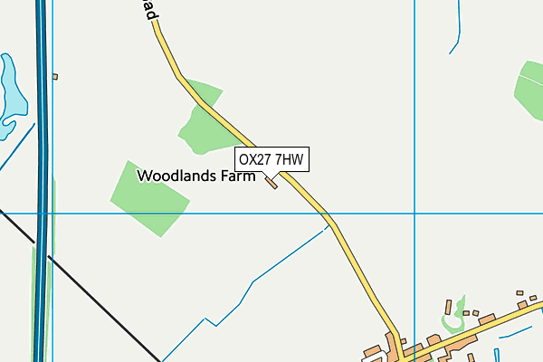 OX27 7HW map - OS VectorMap District (Ordnance Survey)