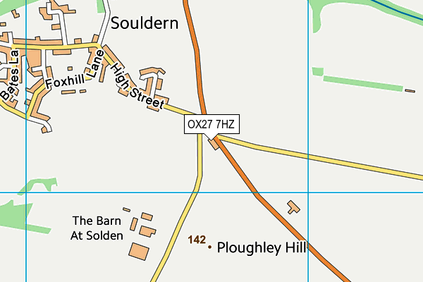 OX27 7HZ map - OS VectorMap District (Ordnance Survey)