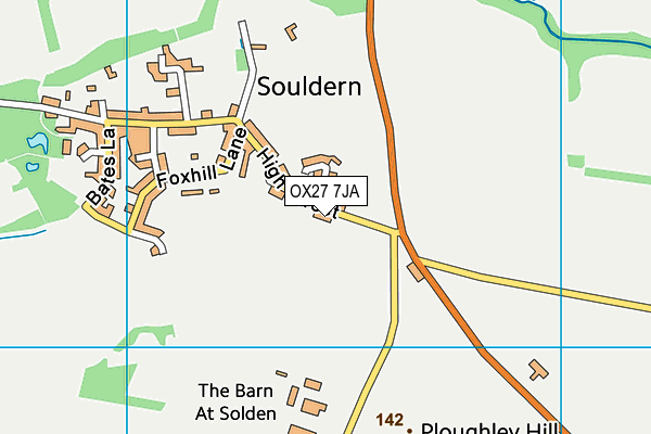 OX27 7JA map - OS VectorMap District (Ordnance Survey)