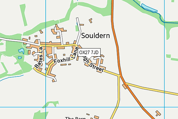 OX27 7JD map - OS VectorMap District (Ordnance Survey)