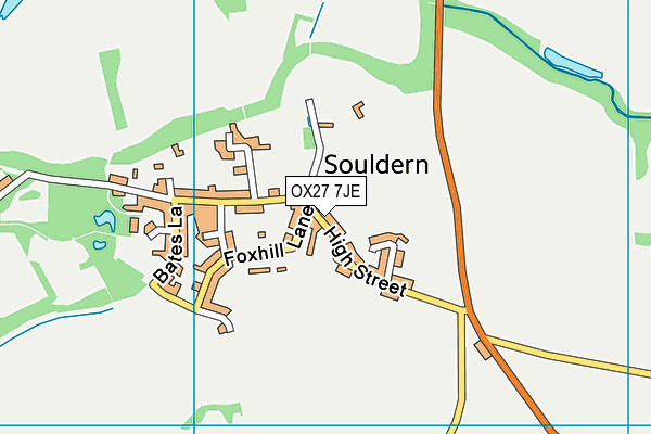 OX27 7JE map - OS VectorMap District (Ordnance Survey)