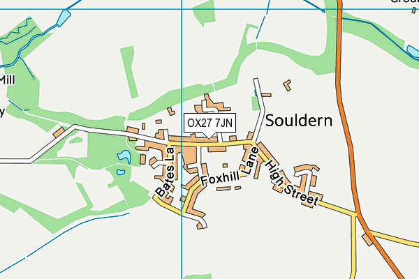 OX27 7JN map - OS VectorMap District (Ordnance Survey)