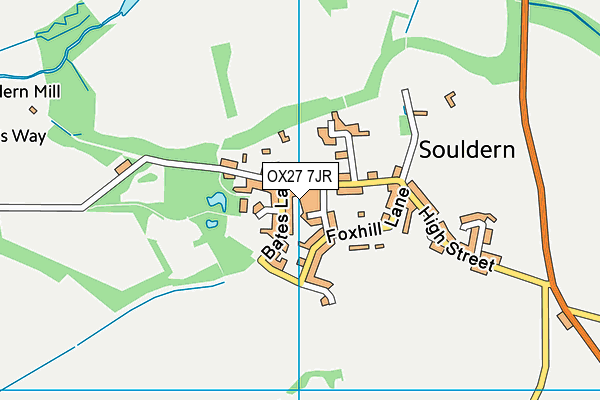 OX27 7JR map - OS VectorMap District (Ordnance Survey)