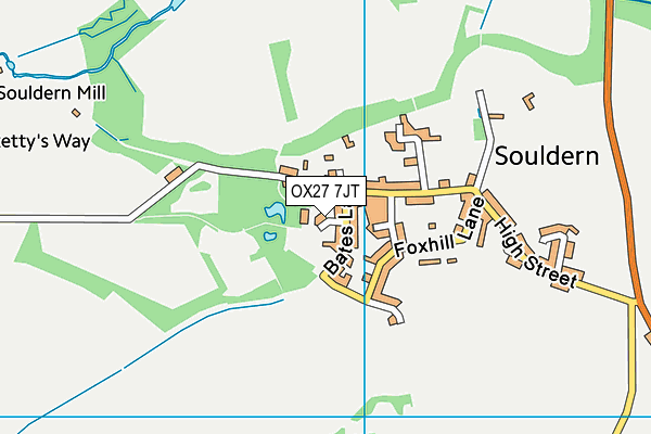 OX27 7JT map - OS VectorMap District (Ordnance Survey)
