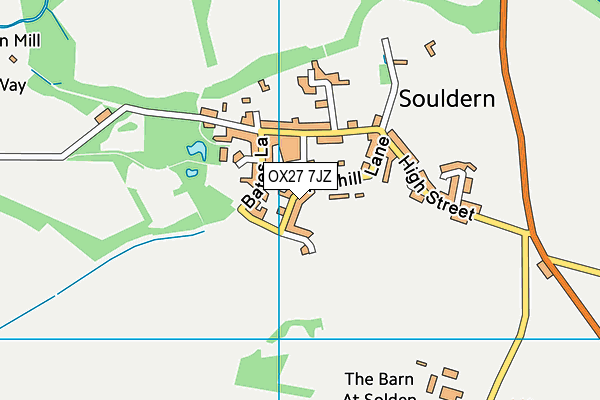 OX27 7JZ map - OS VectorMap District (Ordnance Survey)