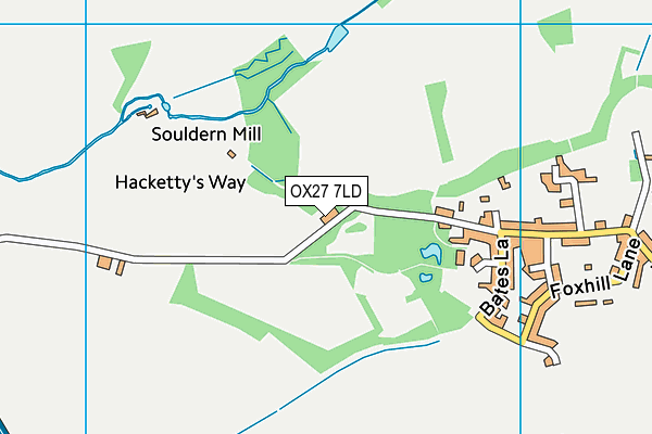 OX27 7LD map - OS VectorMap District (Ordnance Survey)