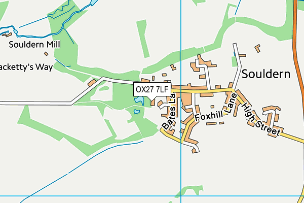 OX27 7LF map - OS VectorMap District (Ordnance Survey)