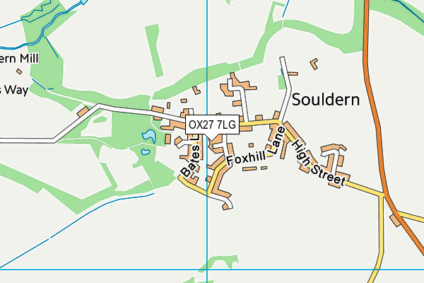 OX27 7LG map - OS VectorMap District (Ordnance Survey)