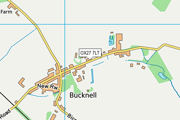 OX27 7LT map - OS VectorMap District (Ordnance Survey)