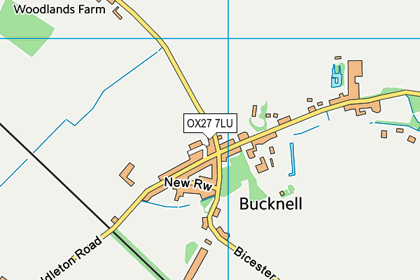 OX27 7LU map - OS VectorMap District (Ordnance Survey)