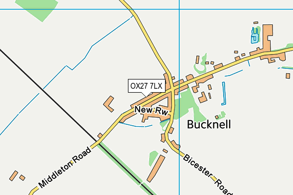 OX27 7LX map - OS VectorMap District (Ordnance Survey)
