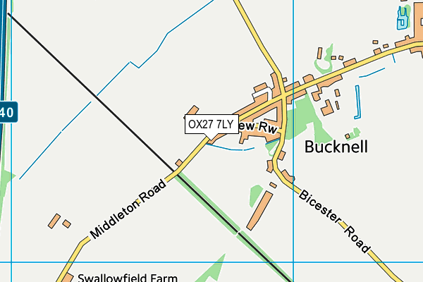 OX27 7LY map - OS VectorMap District (Ordnance Survey)