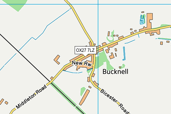 OX27 7LZ map - OS VectorMap District (Ordnance Survey)