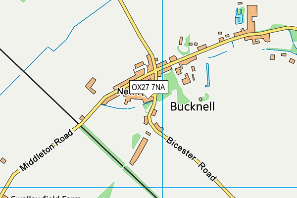 OX27 7NA map - OS VectorMap District (Ordnance Survey)